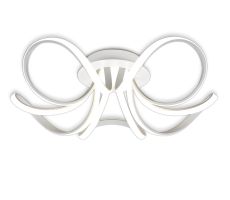 Knot Blanco Ceiling 74cm Round 5 Looped Arms 60W LED 2800K, 4800lm, Dimmable, White/Frosted Acrylic, 3yrs Warranty