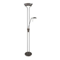 4329BC Mother & Child - Black Chrome Floor Standard Lamp Double Dimmer (No Bulbs Included)