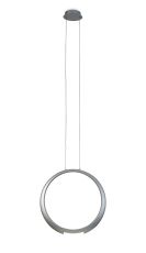 Ring Pendant 50cm Round, 23W LED, 3000K, 1600lm, Silver, 5yrs Warranty