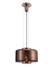 Jarras Pendant 40cm Round, 1 x E27 (Max 40W), Copper / Rose Gold Glass