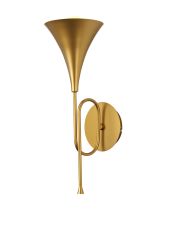 Jazz Wall Lamp, 1 x E27 (Max 20W), Gold Painting