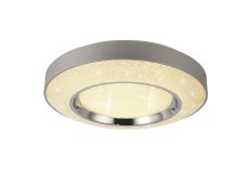 Santorini 52cm Ceiling 36W LED With Remote Control 3000K-6000K, 2400lm, Polished Chrome / Silver, 3yrs Warranty
