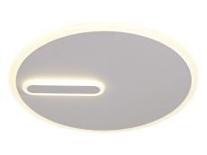 Clock 46.8cm Ceiling 47cm Round, 40W LED, 4000K, 2800lm, Sand White, 3yrs Warranty