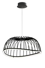 Celeste Pendant 61cm Round, 30W LED, 3000K, 2100lm, Black, 3yrs Warranty