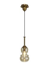 Sonata Pendant 15cm Round, 1 x E27, Bronze