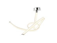 Armonia Semi Flush Medium Ribbons, 60W LED, 3000K, 4500lm, Polished Chrome/Frosted Acrylic, 3yrs Warranty