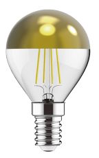 Classic Style Gold Top Ball G45 E14 4W, 2700K, 330lm, 3yrs Warranty