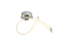 Armosaison Semi Flush Small Loop, 18W LED, 3000K, 1350lm, Polished Chrome/Frosted Acrylic, 3yrs Warranty