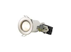 Agni GU10 Fixed Fire Rated Downlight, Satin Nickel, Cut Out: 68mm