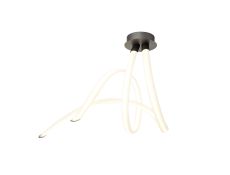 Armonia Semi Flush Spiral, Dimmable, 60W LED, 3000K, 4500lm, Titanium/Frosted Acrylic, 3yrs Warranty
