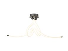 Armosaison Semi Flush Bow, Dimmable, 50W LED, 3000K, 3750lm, Titanium, Frosted Acrylic, 3yrs Warranty