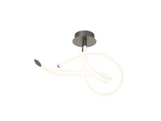 Armonia Semi Flush Curl, Dimmable, 40W LED, 3000K, 3000lm, Titanium/Frosted Acrylic, 3yrs Warranty