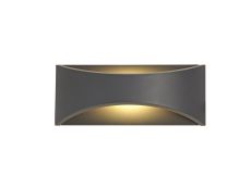 Aryana Up & Downward Lighting Wall Light 6W LED 3000K, Anthracite, 375lm, IP54, 3yrs Warranty