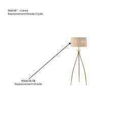 Loewe Soft Bronze Organza Shade For M4638AB/4638, 590mmx310mm