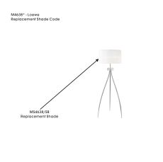 Loewe White Organza Shade For M4638/4638AB, 590mmx310mm