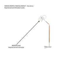 Nordica White Fabric/PVC Shade For M4920 / M4921 / M4926 / M4927, 205mmx205mm