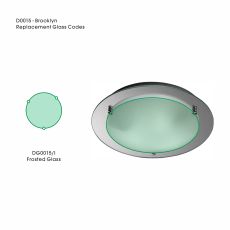 Brooklyn Frosted White Inner Replacement Glass For D0015