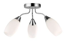 Desaison Ceiling 3 Light E14 Polished Chrome/Opal Glass