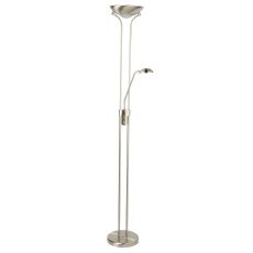 LED Mother & Child Floor Lamp - Satin Silver