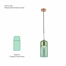 Mia Copper/Clear Replacement Glass For For D0114