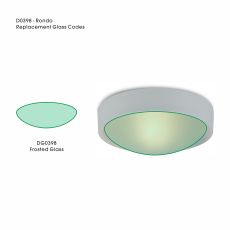 Rondo Replacement Frosted Glass For D0398, D0399