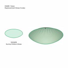 Tassa Replacement Medium Sunray Pattern Glass For D0408