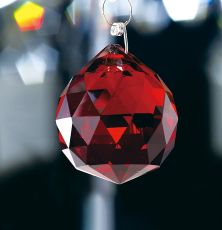 Crystal Sphere Without Ring Red 40mm