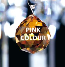 Crystal Sphere Without Ring Pink 40mm