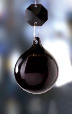 Glass Ball Black Without Ring 30mm