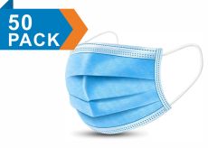 Disposable Protective Mask, (Pack 50) Medical High Standard PP Non-Woven Fabrics, Filtradorootg Effects Of Raw Materials =95%, Breathable & Comfortable.