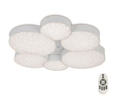 Lunas 60.5cm Flush Ceiling 61cm Diameter 54W LED 3000K, 2830lm, RF Remote Control White, 3yrs Warranty