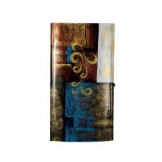 * (DH) Delphia Glass Wall Lamp Art Brown/Blue/Multi-Colour