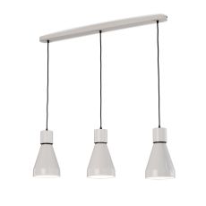 Kos Linear Pendant 3L 3 x E27 Max 40W, White / Black