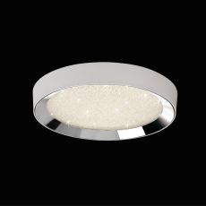 Male Flush 65cm Round 40W LED 3000K-6500K Tuneable, 3200lm, Remote Control Chrome / White / Acrylic, 3yrs Warranty