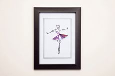 (DH) Play Ballerina, Black Frame , Pink Crystal