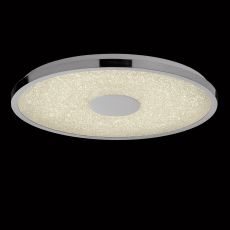 Centara Flush 48cm Round 40W LED 3000K-6500K Tuneable, 3200lm, Remote Control Chrome / Acrylic, 3yrs Warranty