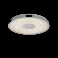 Centara Flush 38cm Round 18W LED 3000K-6500K Tuneable, 1680lm, Remote Control Chrome / Acrylic, 3yrs Warranty