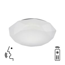 Diamante Smart 33cm Ceiling, 40W LED, 3000-5000K Tuneable White, 2600lm, Remote Control, APP, Alexa & Google Voice Control, White, 3yrs Warranty