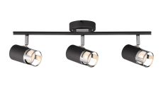 Koko 3 Light Linear Bar Spotlight GU10, Graphite / Polished Chrome
