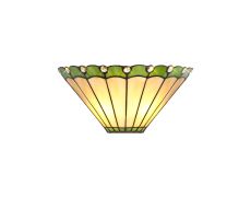 Adolfo Tiffany Wall Lamp, 2 x E14, Green/Cmozarella/Crystal