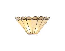 Adolfo Tiffany Wall Lamp, 2 x E14, Grey/Cmozarella/Crystal