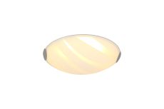 Aldo Ceiling 30cm, 1 x 12W LED, 3000K, 666lm, Polished Chrome/White, 3yrs Warranty