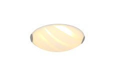 Aldo Ceiling 30cm, 1 x 12W LED, 3000K, 666lm, Polished Chrome/White, 3yrs Warranty