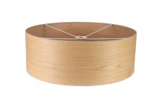 Alessandro Round, 59.5x21cm Wood Effect Shade (C), Light Oak/White Laminate
