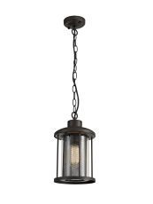 Arup Pendant, 1 x E27, Antique Bronze/Clear Glass, IP54, 2yrs Warranty