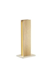 Bellissimo Table Lamp, 2 x 6W LED, 3000K, 450lm, Oak / Sand White, 3yrs Warranty