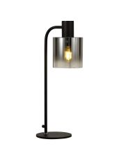 Brandroot Large Table Lamp, 1 Light E27, Black / Smoke Fade Glass