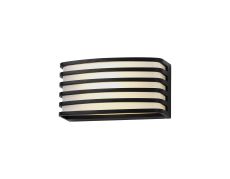 Calla Wall Lamp, 1 x E27, IP54, Matt Black/Opal PC Shade, 2yrs Warranty