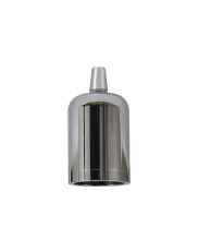 Briciole 4.7cm Lampholder Kit, Chrome, E27 c/w Cable Clamp & Deeper Shade Ring, Suitable For Shades & Cages