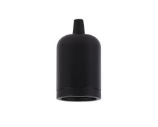 Briciole 4.7cm Lampholder Kit, Black, E27 c/w Cable Clamp & Deeper Shade Ring, Suitable For Shades & Cages